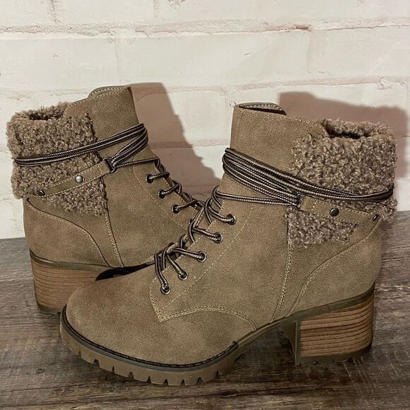 Taupe Olivia Boot by Very G - Picture 1 of 6
